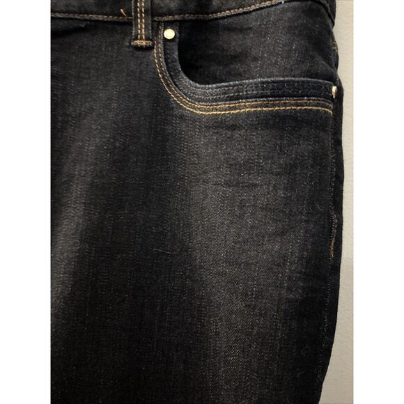 white black blue jeans womens boot leg 12R. Stretch - Picture 3 of 12